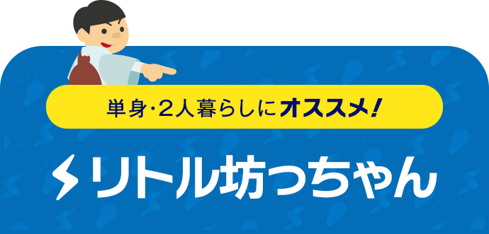 単身・2人暮らしにオススメ！ リトル坊っちゃん