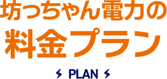 坊っちゃん電力の料金プラン PLAN