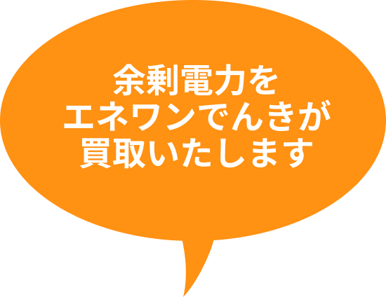 余剰電力をエネワンでんきが買取いたします